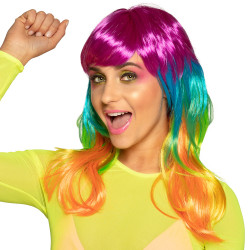 Paruka multicolor dámská dlouhá